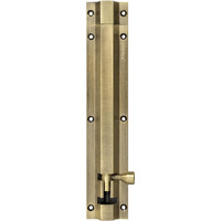 Plantex Stainless Steel 8 Inch Tower Bolt/Tower Bolt For Home,Offices Doors And Windows/Tower Bolt For Main Door/Door Latch/Kundi/Chitakini/Door Latch For Windows (Brass Antique, Pack Of 1)