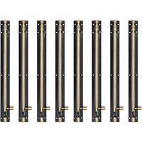 Plantex Stainless Steel Tower Bolt/Tower Bolt For Home,Offices Doors And Windows/Tower Bolt For Main Door/Door Latch/Kundi/Chitakini/Door Latch For Windows - Pack Of 8 (Brass Finish, 12 Inch)