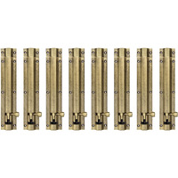 Plantex Stainless Steel 8 Inch Tower Bolt/Tower Bolt For Home,Offices Doors And Windows/Tower Bolt For Main Door/Door Latch/Kundi/Chitakini/Door Latch For Windows (Brass Antique, Pack Of 8)