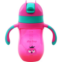 1St Step 220Ml Birdie Bpa Free Non-Spill Sipper/Sippy Cup With Soft Silicone Straw (Pink)
