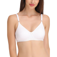 Clovia Women's T-Shirt Bra With Moulded Cross-Over Cups (Br0242P18_White_36B)