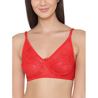 Clovia Women's Cotton Non-Padded Wire Free Everyday Bra (Br0181Q04-36C_Red_36 C_Red_36C)