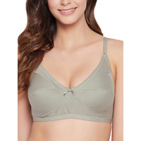 Clovia Women's Cotton Full Coverage Bra (Br0185U0132B_Grey_32B)