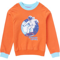 11 Years Boys Sweatshirt By Cub Mcpaws | Cotton Round Neck Full Sleeves Kids Sweatshirt For Boys| Orange Stylish Boys Winter Wear| 11-12Y