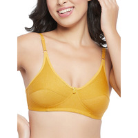 Clovia Women's Cotton Casual Bra (Br0227Q0732C_Yellow_32C)