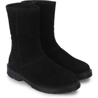 Yoho Black Boot For Women Stylish And Comfortable| Mid Ankle Boot And Anti Skid Sole |Trendy, Zipper Casual Boots For Womens, Outdoor And Holiday Outings| Size-4