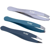 Gubb Trio Mini Tweezer Set For Easy & Precise Plucking Of Unwanted Hair - Slant Tweezer, Flat Tweezer & Pointed Tweezer - Multiple Usage - Upple Lips, Eyebrows, Forehead Or Chin Hair