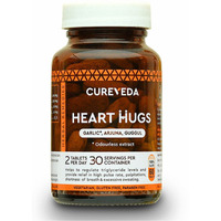 Cureveda Herbal Heart Hugs - For Healthy Heart Cardiac Wellness Cholesterol Control - 60 Tablets