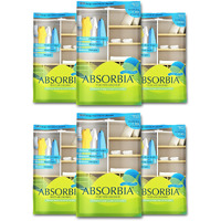 Absorbia Moisture Absorber Hanging Pouch | Pack Of 6 | 880Ml & Lasts 75 Days Each| Moisture Absorber For Wardrobe | Dehumidifier For Room Moisture | Air Freshener For Room, Toilet | Moisture Absorbers
