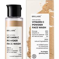 Brillare Vitamin C Face Wash For Pigmentation & Dark Spots, Coconut & Orange Face Wash For Skin Brightening, 100% Natural Powder Facewash, 30G