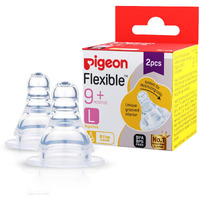 Pigeon Neoprene Peristaltic Nipple L,For 9+ Month Babies,Bps Free,Bpa Free,Pack Of 2