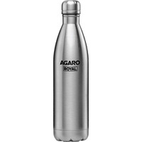 Agaro Royal Stainless Steel Vacuum Flask, 500Ml, Hot & Cold Up To 24 Hours, Double Walled Vacuum Insulated, Copper Coating Insulated, Leak Proof,Grey.