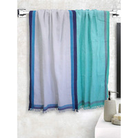 Athom Living Light Weight Cotton Premium Waffle Border Bath Towel 75X150 Cm Pack Of 2