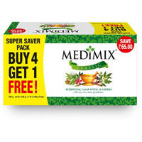 Medimix Classic Ayurvedic Traditionally Made Soap | Infused With 18 Herbs | Effective For Skin Problems (Combo Pack Of 5) 150G