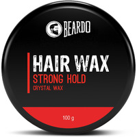 Beardo Stronghold Hair Wax For Men, 100 Gm | Crystal Hair Wax With Aloe Vera & Castor Oil | Hair Wax Men | Hair Styling Wax For Glossy Finish & Shine | Strong Hold Hair Wax