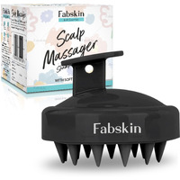 Fabskin Hair Scalp Massager Shampoo Brush | Silicone Head Body Massager Brush | Scalp Shower Hair Brush | Hair Washing Massager Brush | Hair Washing Brush (Black)