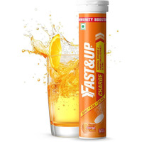 Fast&Up Charge Natural Vitamin C - 20 Effervescent Tablets, Amla Extract + Zinc For Daily Immunity | Helps To Boost & Strengthens Collagen For Healthy Skin, Hair & Nails- Orange Flavour