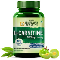 VladoS Himalayan Organics L-Carnitine L-Tartrate With Green Tea Extract 2000 Mg | Healthy Weight Management | Supports Muscle Recovery, Boost Energy, Endurance And Fat Burn -120 Vegetarian Tablets