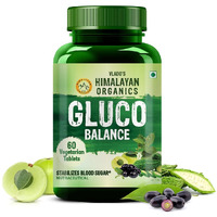 VladoS Himalayan Organics Plant Based Gluco Balance Dietary Supplement | Jamun,Amla,Bittermelon,Chirayta Extracts | Control Diabetes, Insulin Resistance, Weight Management & Boost Energy - 60 Veg Tablets