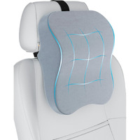Fovera Car Neck Rest Pillow | 2 Years Warranty | Memory Foam Neck Pillow For Car, Car Seat Head Rest Cushion For Neck & Cervical Support - Relieves Neck Pain (Large, Grey, Pack Of 1)