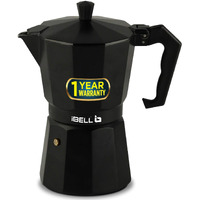 Ibell Mp6370S Classic 6 Cup Moka Pot Espresso Maker/Percolator/Filter Coffee Maker, Italian Espresso - Black
