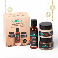 Mcaffeine Body Care Gift Set With Berries Body Wash, Body Scrub & Body Butter|Gift Set For Men And Women|Birthday Anniversary Wife Couples Gift Box With 3 Travel Sized Premium Products