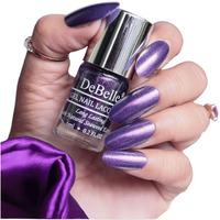 Debelle Gel Nail Polish Delightful Daphne(Duo Holo Purple Glitter Nail Paint)| Non Uv - Gel Finish |Chip Resistant | Seaweed Enriched Formula| Long Lasting|Cruelty And Toxic Free| 6Ml