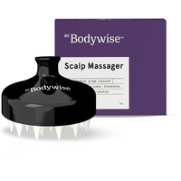 Be Bodywise Hair Scalp Massager Shampoo Brush With Soft Silicone Bristles | Exfoliating Stimulating, Anti Dandruff, Shower Scalp Scrubber | Handheld & Lightweight | Black