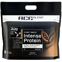 Ace Blend Intense 30G A-Grade Plant Protein Powder | 15 Servings | Mocha Flavour | Complete Amino Acid Profile | Probiotics + Fiber | 6G Bcaa | 95%+ Bio | Advanced Lean Muscle Growth & Recovery Drink