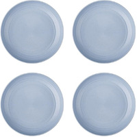 Irida Naturals Wheat Straw Snack Plates Set | 8" Eco-Friendly, Lightweight & Unbreakable Plates | Microwave Safe Plates For Dinner | Hot & Cold Serving Dinner Plates, (Sky Blue) Pack Of 4