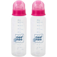 Mee Mee Baby Feeding Bottle 250Ml |Bpa-Free Baby Milk Bottle With Eazy Flo Technology, Anti-Colic Valve, Non Toxic And Ergonomic Design For New Born/Infants/Toddler Upto 3 Years (Green, Pack Of 2)