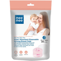 Mee Mee Disposable Nursing Breast Pads 24 Pcs | Ultra Thin Honeycomb Nursing Breast Pads With Leak Guard | Super Absorbent, Soft Cotton Maternity Pads | Compact & Discreet