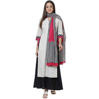Biba Women Cotton Printed Relaxed Salwar Kurta Dupatta(Skd6821_Off White_34)
