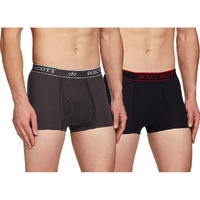 Dixcy Scott Cotton Originals Mens Trunk Snug Fit Solid Innerwear - Swish Trunk (Black And Dark Grey - Pack Of 2 )-L