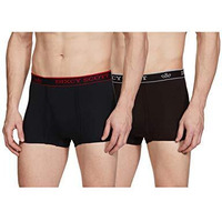Dixcy Scott Men's Regulart Fit Plain Trunk (Pack Of 2) (K1-Pr45291_Brown & Black_S)