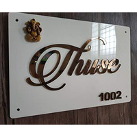 Aarushi Creations Acrylic Name Plate (12 X 8 Inch, White)