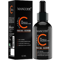 Mancode Vitamin C Facial Serum For Anti Aging And Wrinkle Remover With Vitamin E & Hyaluronic Acid (50 Ml)