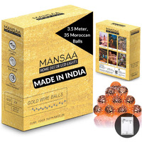 Mansaa Led Lights For Decoration | 18 Months Warranty, 35 Moroccan Balls | Christmas Decorations, Light Decor, Christmas Lights, Lights For Decoration, Christmas Decor, 3.5 Mtr Length (Yellow, 1 Pack)