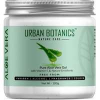 Urbanbotanics Pure Aloe Vera Skin/Hair Gel With Vitamin E & Natural Emollients (Paraben Free), 100G