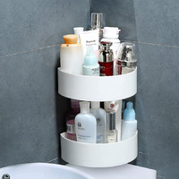 Morivahomes Multipurpose Wall Mount Bathroom Shelf And Rack For Home And Kitchen. Adhesive Sticker Support Without Drilling (2 Bathroom Corner)(Acrylic)