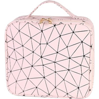 Seagull Flight Of Fashion Cosmetic Bag, Makeup Organizer Bag For Home & Travel,Vanity Bag With Dividers For Brushes,Toiletries, Cosmetics 26 X 23 X 9 Cm - Rose Gold Pu