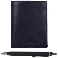 Urban Forest Toronto Dark Blue Leather Wallet & Pen Combo For Men