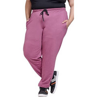 Cupid Women Regular Fit Plain Cotton Sports N Gym Lowers, Trousers, Track Pant, Lounge N Night Wear, Pyjamas For Ladies - Mauve, X-Large