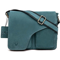 Wildhorn Leather Messenger Bag For Men I Handcrafted I Adjustable Strap I Dimension:L- 11 Inch H-9.5 Inch W- 3 Inch