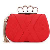 Tooba Handicraft Hand Beautiful Bling Box Clutch Bag 4 Ring Purse For Bridal, Casual, Wedding Bag For Women & Girls Bag For Women