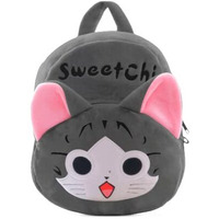 Frantic Kids Soft Cartoon Animal Travelling School Bag Soft Plush Velvet Standard Backpack Baby Girls Boys For 2 To 5 Years Baby/Boys/Girls Nursery, Picnic,Preschool(Grey Switchi) Medium,10 Litres
