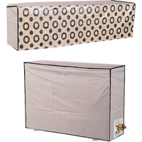 Yellow Weaves 100% Waterproof And Dust Proof Split Ac Cover For 1.5 To 2.0 Ton - Brown, Polyvinyl Chloride (Pvc)