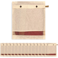 Jd Fresh 15 Pcs Cotton Saree Covers/Storage Bags With Zip/Space Saving Bag With Mesh Window/Wardrobe-Cupboard Organizer/Holds 2 To 3 Sarees Each/Saree Organizer For Travelling(14 X 16 Inch/Brown)
