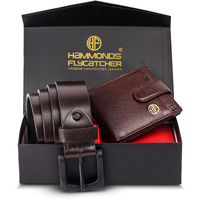 Hammonds Flycatcher Genuine Leather Belt Wallet Combo - Valentine's Gift For Boyfriend And Husband - Birthday Gift For Boyfriend Unique - Leather Wallet & Belt Combo-Gift Ideas For Husband, Boyfriend