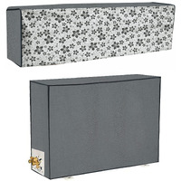 Yellow Weaves 100% Waterproof And Dust Proof Split Ac Cover For 1.5 To 2.0 Ton- Grey Color, Polyvinyl Chloride (Pvc)